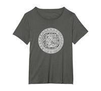 El Dios Creador Viracocha para Creativos, Azteca y Maya Camiseta, Mujer Tallas Grandes, Asfalto, 4XL Grande