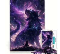 El Dios Púrpura de los Gatos, Rompecabezas de 1000 Piezas para Adolescentes, Juguete de lógica, Diversión Tranquila, Bordes Suaves, Regalo Creativo 38x26cm