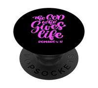 El Dios Que da la Vida John Scripture Pink Bible Verse Women PopSockets PopGrip Adhesivo