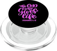 El Dios Que da la Vida John Scripture Pink Bible Verse Women PopSockets PopGrip para MagSafe