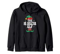 El Director de recursos Humanos Elf Funny Christmas Matching Family Group Sudadera con Capucha