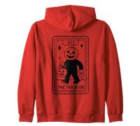 El diseño de la Carta del Tarot de Truco o Trato Sudadera con Capucha