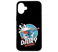 El diseño de superhéroe Dairy Defender Carcasa para iPhone 16 Plus