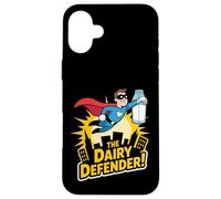 El diseño de superhéroe Dairy Defender Carcasa para iPhone 16 Plus