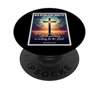 El diseño Web Cristiano es mi Ministerio diseñador desarrollador Jesús PopSockets PopGrip Adhesivo