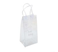 El disfrute del vino hizo las bolsas de hielo claras fáciles del PVC con las manijas convenientes de llevar