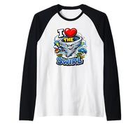 El Divertido Cazador de tormentas I Heart The Swirl Camiseta Manga Raglan