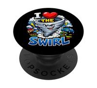 El Divertido Cazador de tormentas I Heart The Swirl PopSockets PopGrip Adhesivo
