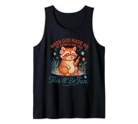 El Divertido Dios Mapache me Hizo Esto será Divertido Camiseta sin Mangas