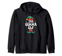 El Divertido Grupo Familiar de Gemma Elf Christmas Matching Sudadera con Capucha