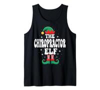 El Divertido Grupo Familiar navideño de The Chiropractor Elf Camiseta sin Mangas
