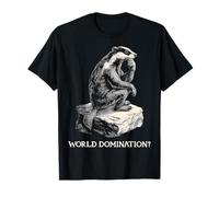 ¿El Divertido Honey Badger Ratel The Thinker World Domination? Camiseta
