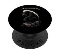 ¿El Divertido Honey Badger Ratel The Thinker World Domination? PopSockets PopGrip Adhesivo