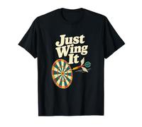 El Divertido Jugador de Dardos de Just Wing It Bullseye Camiseta