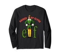 El Divertido Logotipo Original de Elf Xmas Movie Will Ferrell Classic Buddy Manga Larga