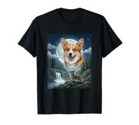 El Divertido Meme de Corgi Howling to The Moon es un Divertido Amante de los Perros Camiseta