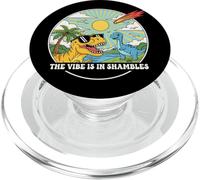 El Divertido Meme de Dinosaurios de The Vibe Is In Shambles, Meteor 2026 PopSockets PopGrip para MagSafe