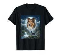 El Divertido Meme de Rough Collie Aullando a la Luna es un Divertido Amante de los Perros Camiseta
