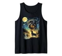El Divertido Meme del Rottweiler Aullando a la Luna es un Divertido Rottweiler de los 90 Camiseta sin Mangas