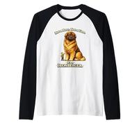 El Divertido Perro Gigante de Leonberger no es un Oso ni un león Camiseta Manga Raglan
