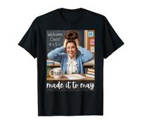 El Divertido último día de Clases de Made It to May Teacher Trend Girls Camiseta gráfica económica