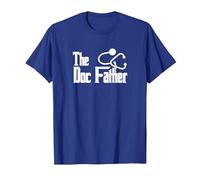 El Doc Padre - Doctor Divertido Papá Camiseta, Hombre, Azul Real, 3XL