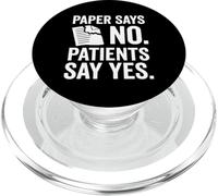 El documento Dice Que no los Pacientes Dicen Que sí Diseño de Enfermera PopSockets PopGrip para MagSafe