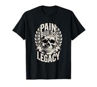 El Dolor construye un Guerrero de motivación de Calavera Her Camiseta