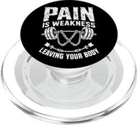 El Dolor es Debilidad dejando tu Cuerpo Motivación Gimnasio Entrenamiento PopSockets PopGrip para MagSafe