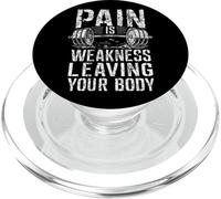 El Dolor es Debilidad dejando tu Cuerpo Motivación Gimnasio Entrenamiento PopSockets PopGrip para MagSafe