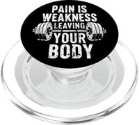El Dolor es Debilidad dejando tu Cuerpo Motivación Gimnasio Entrenamiento PopSockets PopGrip para MagSafe
