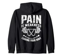 El Dolor es Debilidad dejando tu Cuerpo Motivación Gimnasio Entrenamiento Sudadera con Capucha