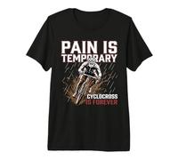 El Dolor es Temporal ciclocross Rider Gráfico Camiseta Premium
