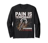 El Dolor es Temporal ciclocross Rider Gráfico Manga Larga