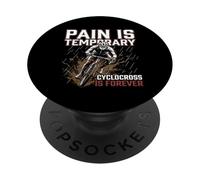 El Dolor es Temporal ciclocross Rider Gráfico PopSockets PopGrip Adhesivo