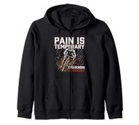 El Dolor es Temporal ciclocross Rider Gráfico Sudadera con Capucha