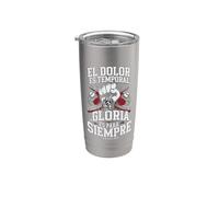 El dolor es temporal La gloria para siempre Vaso térmico de acero inoxidable de doble pared