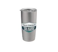 El dolor es temporal Los puntajes de Erg son para siempre divertidos Remo Vaso térmico de acero inoxidable de doble pared
