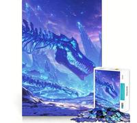 El dragón de Hielo desaparecido Hace Mucho Tiempo Rompecabezas de 1000 Piezas para Adolescentes Mejora la Memoria Diversión Relajante Bordes precisos Regalo Ideal 38x52cm