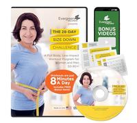 El DVD de entrenamiento de desafío de tamaño de 28 días para principiantes y personas mayores, cuerpo completo, ejercicio de bajo impacto y programa de fitness