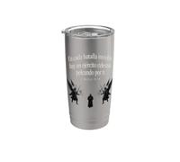 El ejército del cielo no está contigo 2 Kings 6:16 Español Vaso térmico de acero inoxidable de doble pared