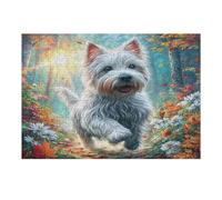 El El Cairn Terrier Puzzle 300 Piezas Decoración Moderna Cute Perro Pet Rompecabezas para Adultos 3D DIY Creativo Desafío Intelectual Juguete Educativo 300 PCS