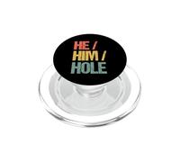 Él/él/Hole - Retro Funny Dichos Pronombres Chicos Novedad Hombres PopSockets PopGrip para MagSafe