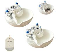 El elegante cuenco de almacenamiento de conchas marinas es perfecto para guardar objetos pequeños como llaves, joyas y monedas. Su estilo de isla griega lo convierte en un gran artículo de decoración