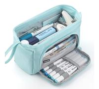 El elegante santuario del escritor: Estuche portátil para lápices con una construcción de alta calidad, para uso diario (verde)