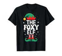 El Elfo Foxy Funny Christmas Matching Family Group Camiseta