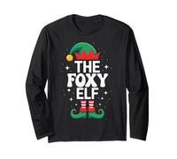 El Elfo Foxy Funny Christmas Matching Family Group Manga Larga