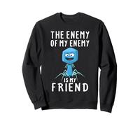 El enemigo de mi enemigo es mi amigo Bacteriófago divertido Sudadera