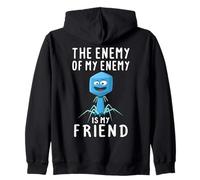 El enemigo de mi enemigo es mi amigo Bacteriófago divertido Sudadera con Capucha