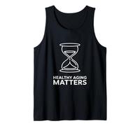 El envejecimiento Saludable Importa Diseño de Reloj de Arena Defensa del envejecimiento Camiseta sin Mangas